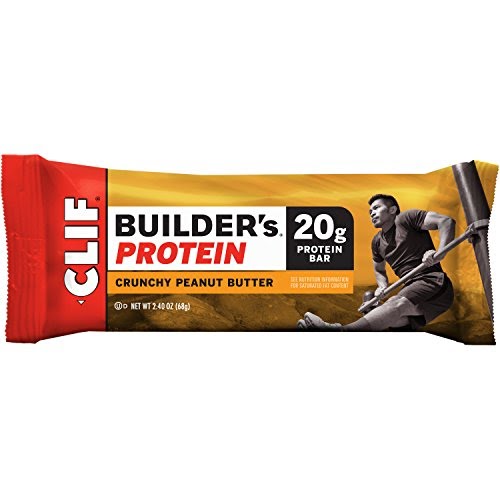 CLIF BUILDER’S – Protein Bar – Crunchy Peanut Butter – (2.4 oz, 12 Count)