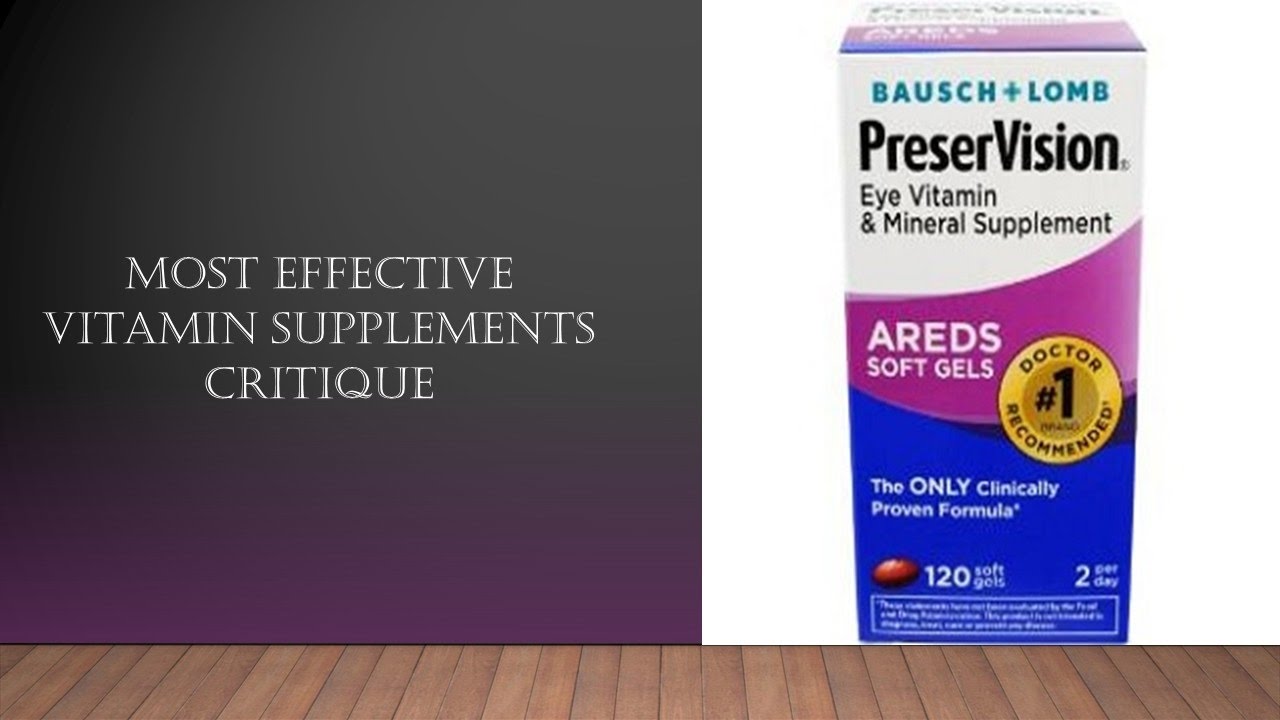 Most effective Vitamin supplements critique