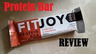 REVIEW: FITJOY Frosted Cinnamon Roll Protein Bar